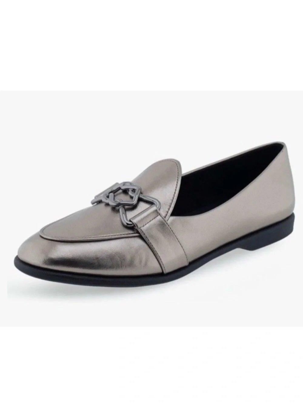 AEROSOLES Borgio Loafer Flat Size 10.5 Graphite NEW Career Modern Work Comfort